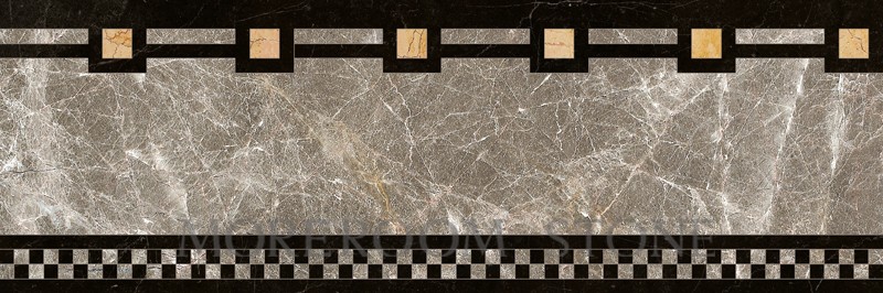 MBD66MG2060 Moreroom Stone Grey marble Tiles Marble Border Tiles Floor decoration marble flooring border designs decoration marble art cube border marble floor border.jpg