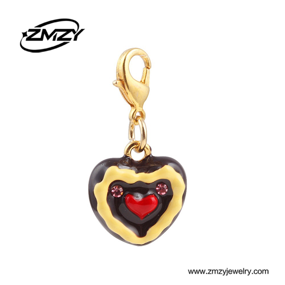 high quality crystal cherry and heart shape pendant metal thomas