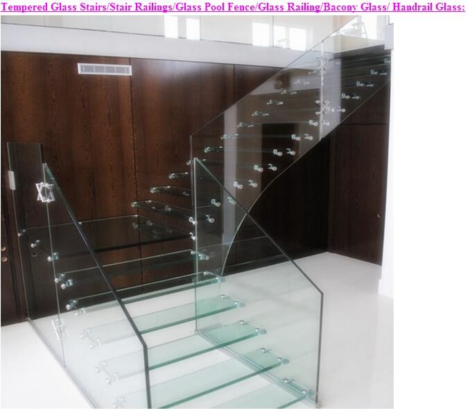 強化ガラスのための階段railling、安全クリア積層ガラス階段用 問屋・仕入れ・卸・卸売り