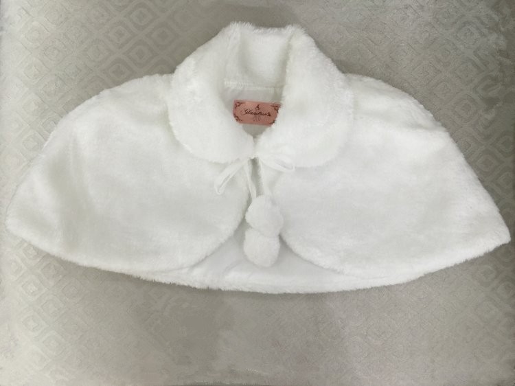 熱い販売在庫毛皮岬用子供フラワーガールフェイク毛皮ラップを盗んでいき白ピンク子供冬のジャケットのため2-12年女の子仕入れ・メーカー・工場