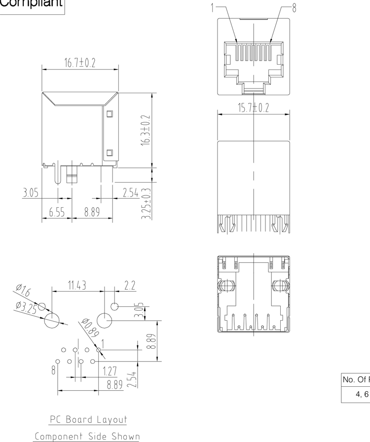 シールドrj45180度メスコネクタ仕入れ・メーカー・工場