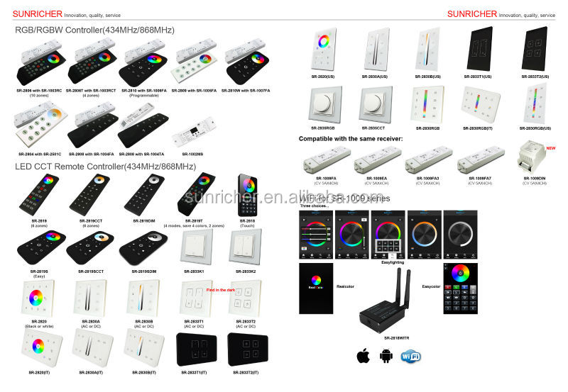 アンドロイド/ipad無線lanrf単一色のリモート調光器問屋・仕入れ・卸・卸売り