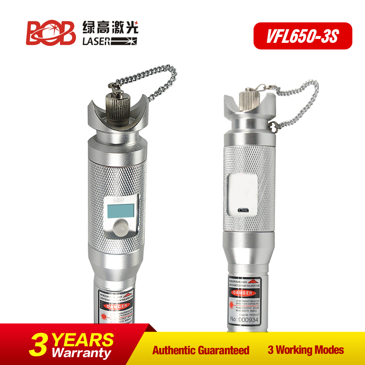 Light Source Pen Type Fiber Optic Visual Fault Locator design of Screen (BOB-VFL650-3S)