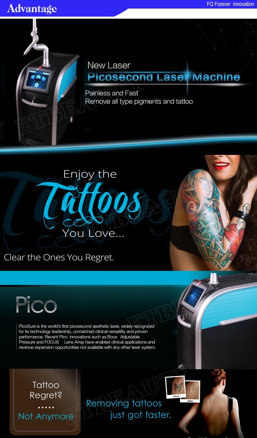 2017 newest picosecond laser tattoo removal machine futai 2017 newest picosecond laser tattoo removal machine futai