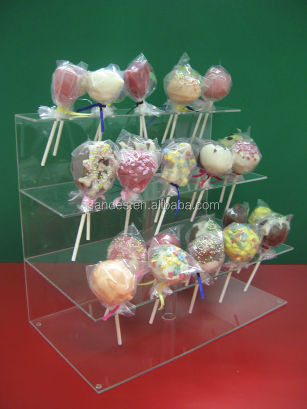 Simple Design Handmade Dark Purple Acrylic Lollipop Display Rack