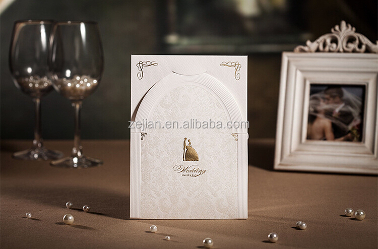 花嫁の新郎の空白レーザーカスタマイズカット3d結婚式の招待状のカードを販売問屋・仕入れ・卸・卸売り
