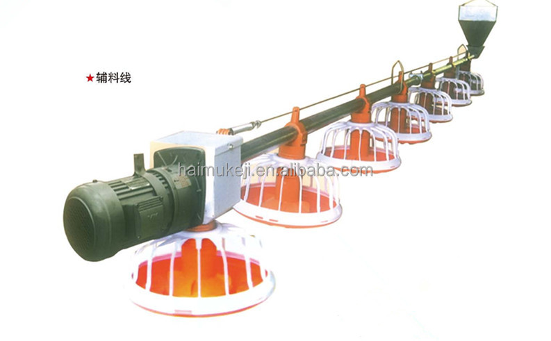 Poultry farm automatic feeding line system for cock
