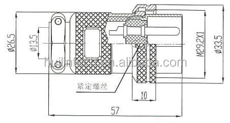 防水抗ip55ロードされたシリーズ30mf-4aオスケーブルコネクター仕入れ・メーカー・工場