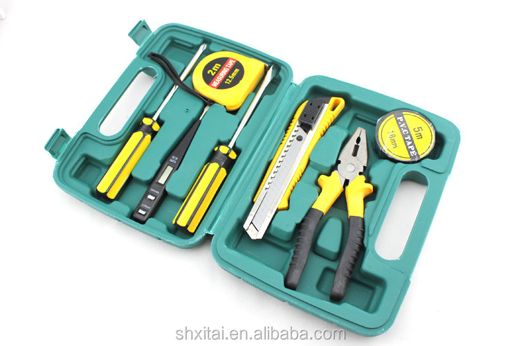 Useful 8 in one car and home use emergency repair tool kit with screwdriver
