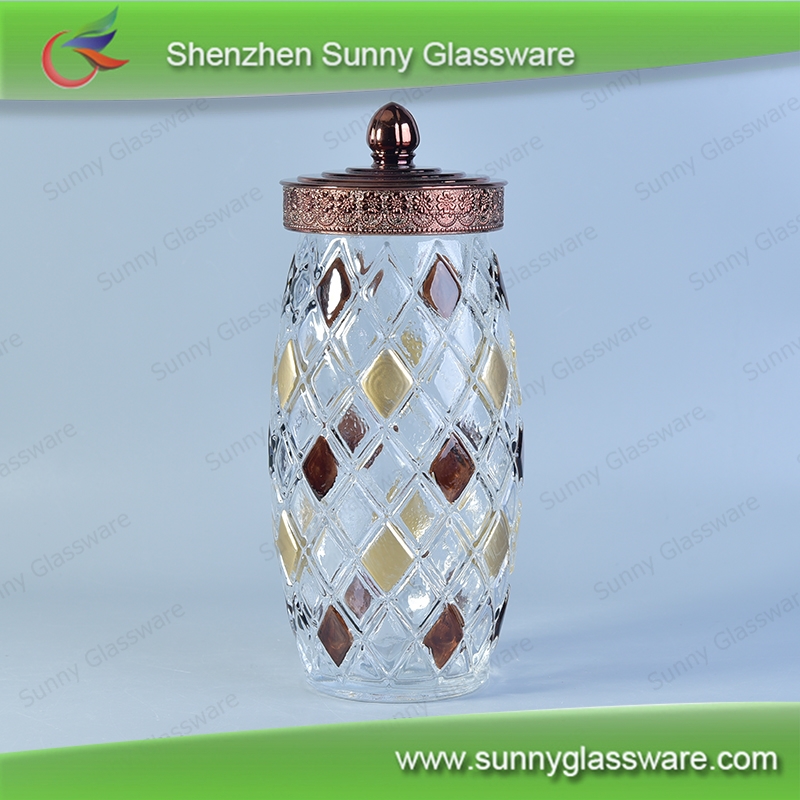 Glass Material glass mason jar with metal lid and straw