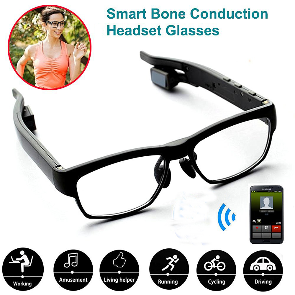 Newest Bone Conduction Glasses Headphone With Hearing Aid Function