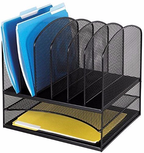 Nova Malha de Metal Bandeja de Papel de Escritório Organizador da Mesa