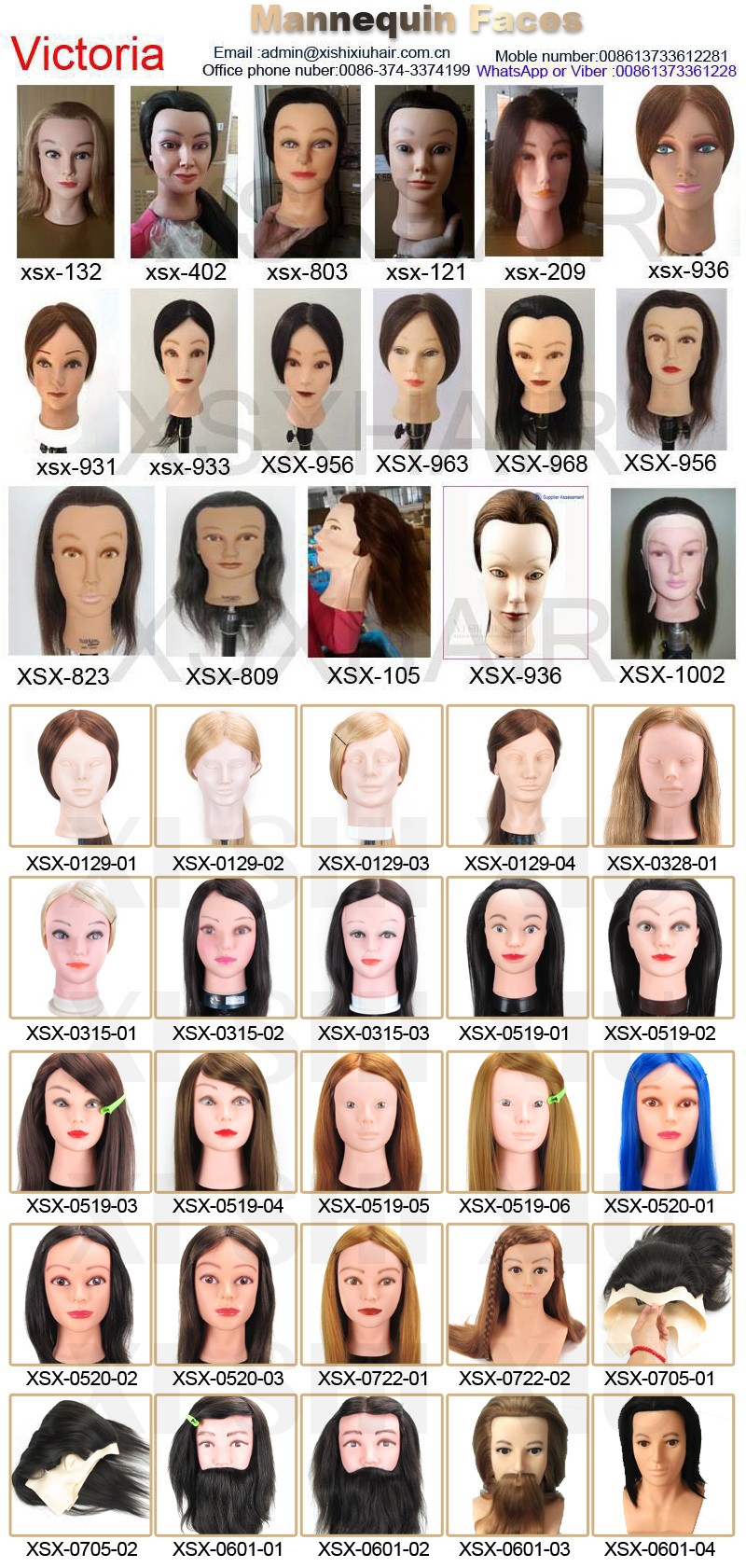 2016 XISHIXIU HAIR factory price eyelash extension training mannequin head for eyelash extension