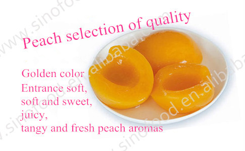 canned fruit in sugar water/ canned yellow peach