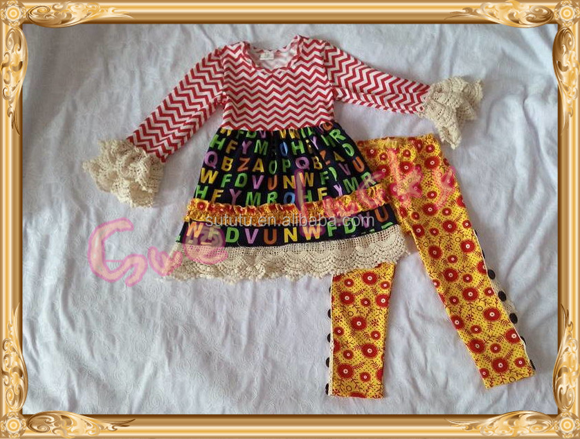 リトル女の子ブティック リメイク服セット イースター服セット女の子の ブランド名服工場イーター polkda ドット フリル セット仕入れ・メーカー・工場