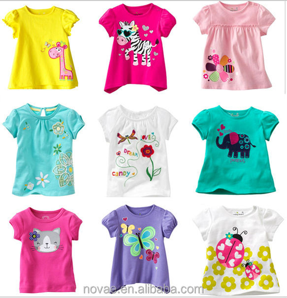 Bulk Wholesale Kids Clothing Babykids Girls T Shirt Child Clothing
