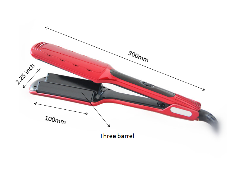 Free Sample Oem The Special Flat Iron Curler Three Barrel Hair Cluring