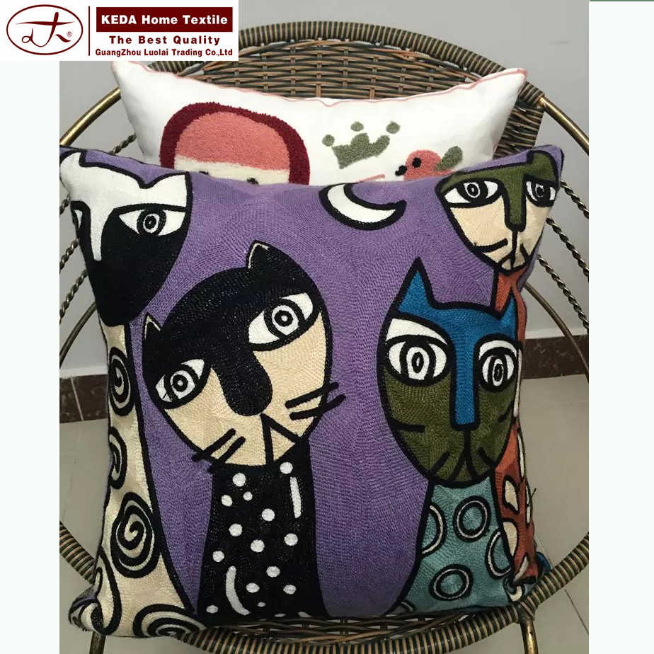 2016 best selling products embroidery decorative pillow cover pillow case for pillow