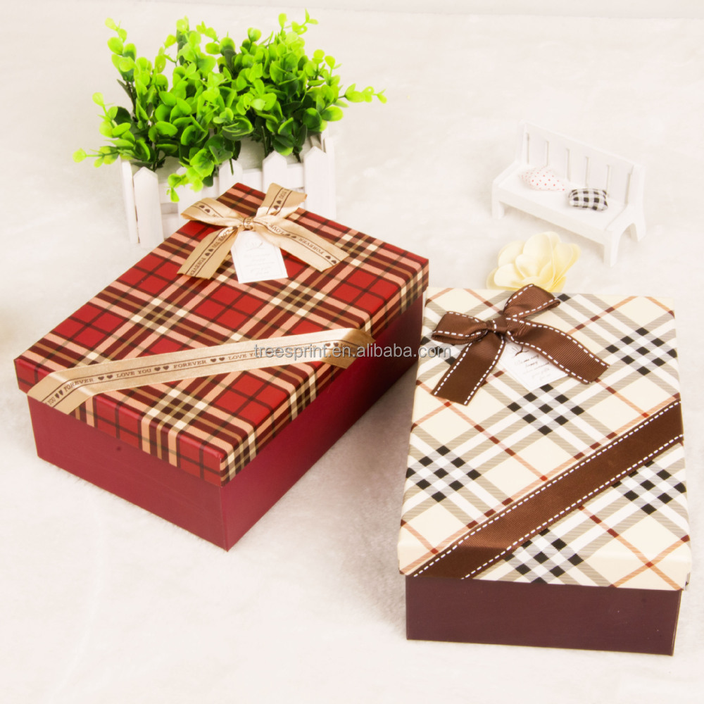 2015 hot sale fashion gift paper box rectangle paper box