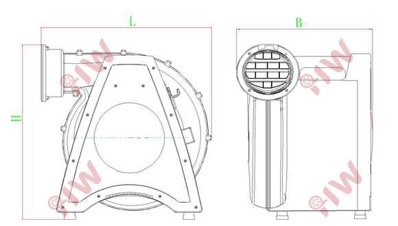アーチ道ブロワー、 空気で膨らます用ブロワーモーター仕入れ・メーカー・工場