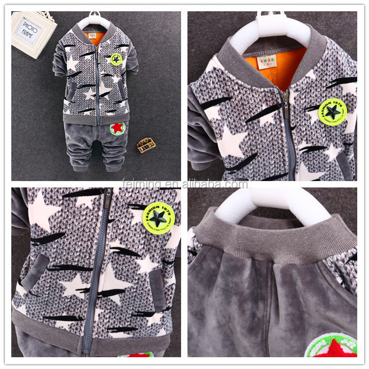 バルク卸売子供服赤ちゃんの衣服の設計とスターパンツコート子供の摩耗冬安い新生児の衣類のセット仕入れ・メーカー・工場