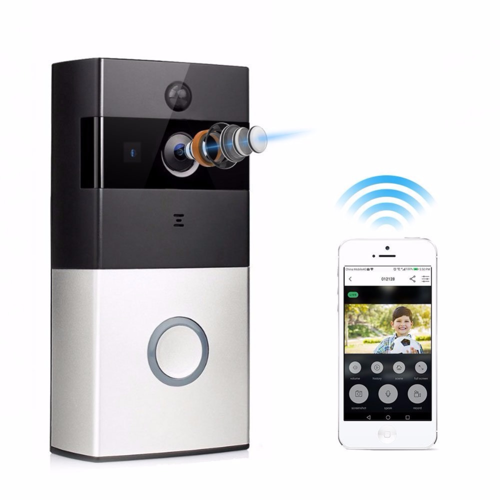 Беспроводной батарейках Смарт видео звонок 2 Way Commucation 720 P Wi-Fi видео-телефон двери