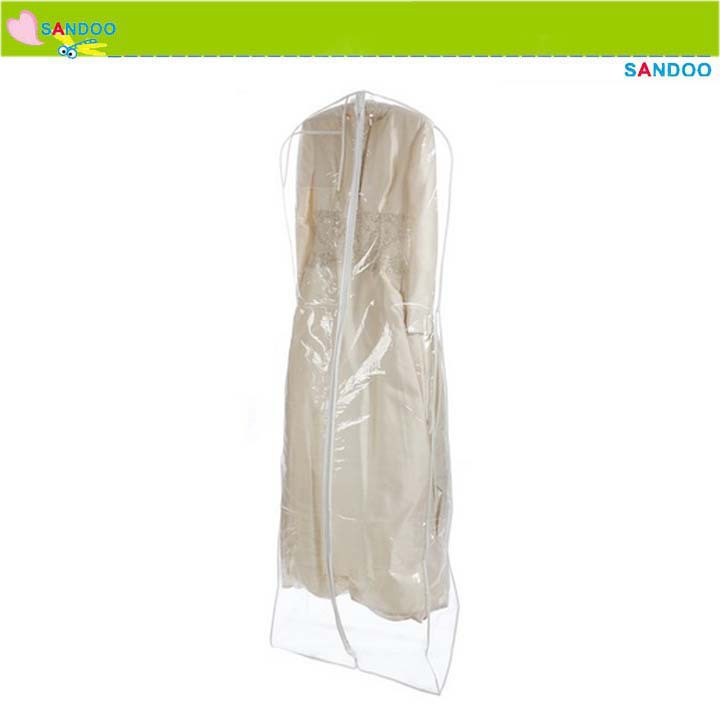 中国最新ドレスバッグ、 透明な透明なプラスチックのウェディングドレスの衣装袋仕入れ・メーカー・工場