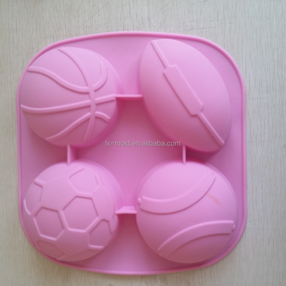 創造的なシリカゲルフットボールバスケットボールサッカーテニス石鹸モールドケーキ型のパンのカビ問屋・仕入れ・卸・卸売り
