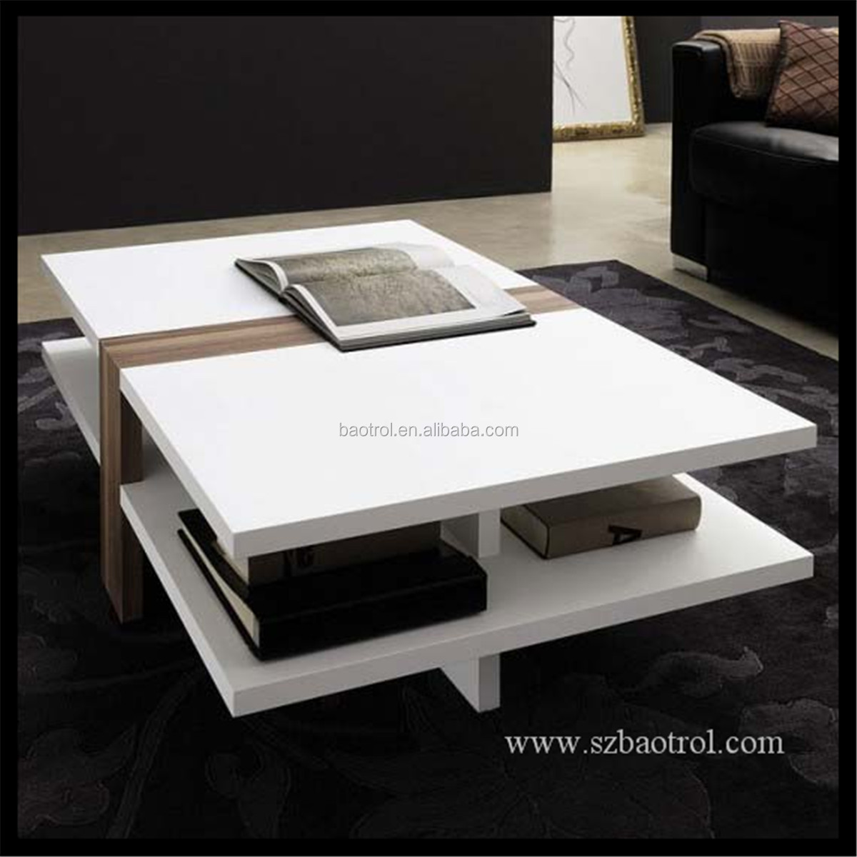 Nieuwste ontwerp zuiver wit theetafel marmeren blad thee tafel ...