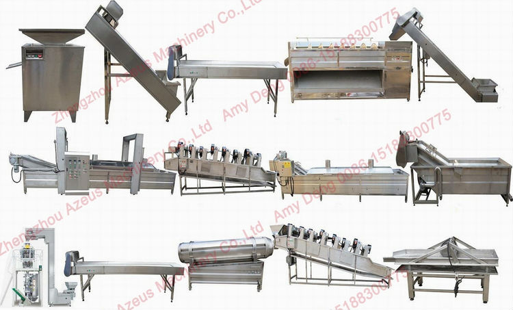 Azeus fully automatic potato chip machine,natural potato chips making machine,fresh potato chips production line