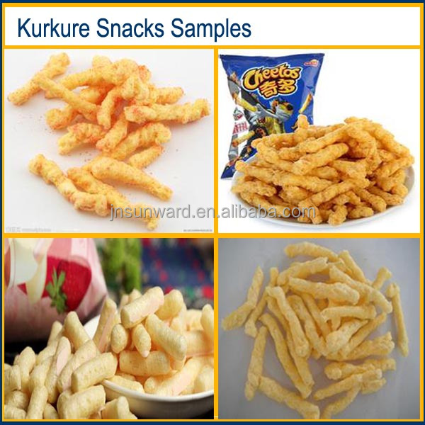 chinese automatic multiple output kurkure food extruder