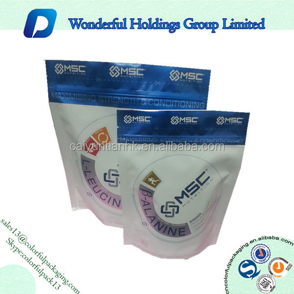 Stand up zipper Protein Powder Packaging bag/Aluminumed Protein Powder Packaging Bag