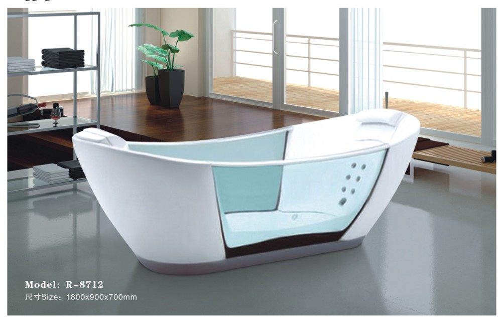 Price Of Large 2 Person Alibaba Transparent Glass Bathtub With Massage