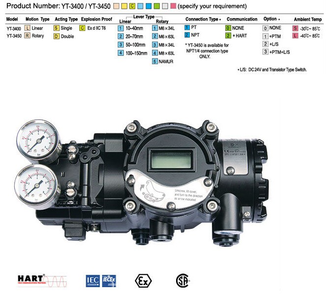 Ytc Yt3400 Smart Positioner/siemens Valve Positioners Valve Positioner
