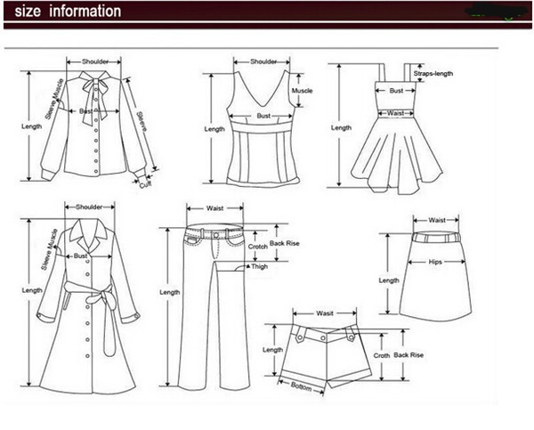 Size information for dress