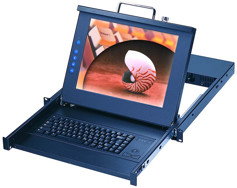 1u Rackmount Tft Lcd Monitor Keyboard Drawer / Kvm Switch Buy Monitor Product on