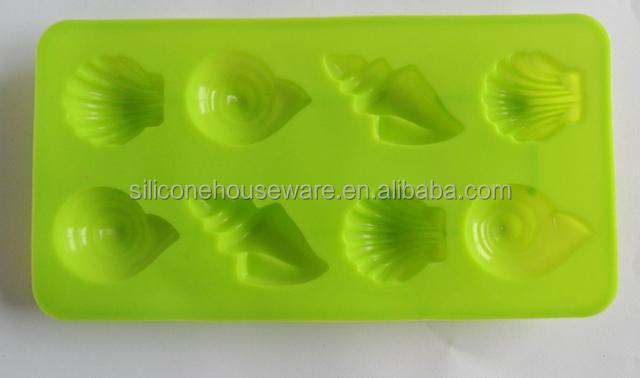 conch silicone ice cube tray chocolate fondant cake mould bar tool /mold party