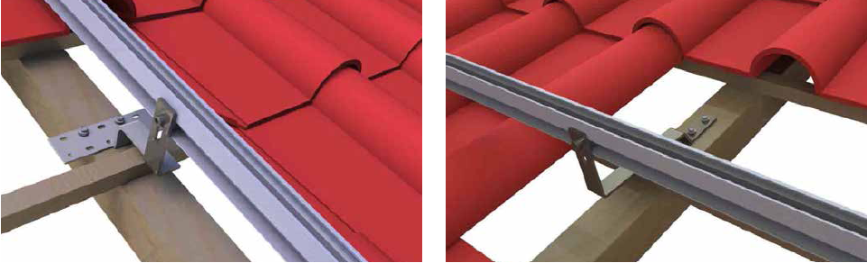 Solar PV Bracket Flat Tile Roof Hook