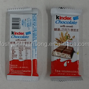 Horizontal packaging machines for chocolate bar, candies, biscuits