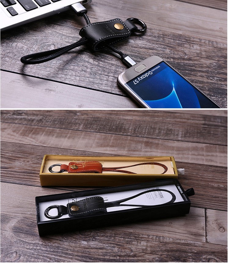 REMAX RC-034m Western PU En Cuir Micro USB Câble de Données