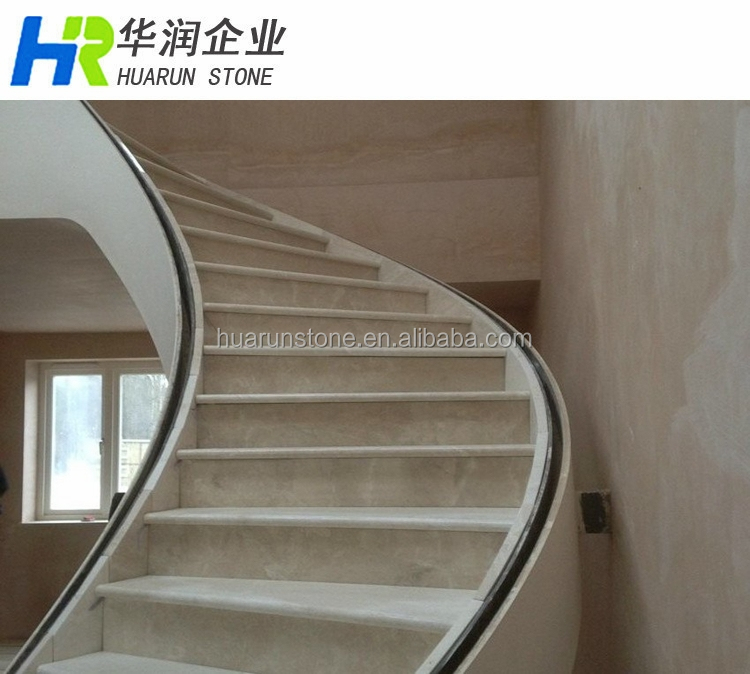 Crema Marfil Marble Stair