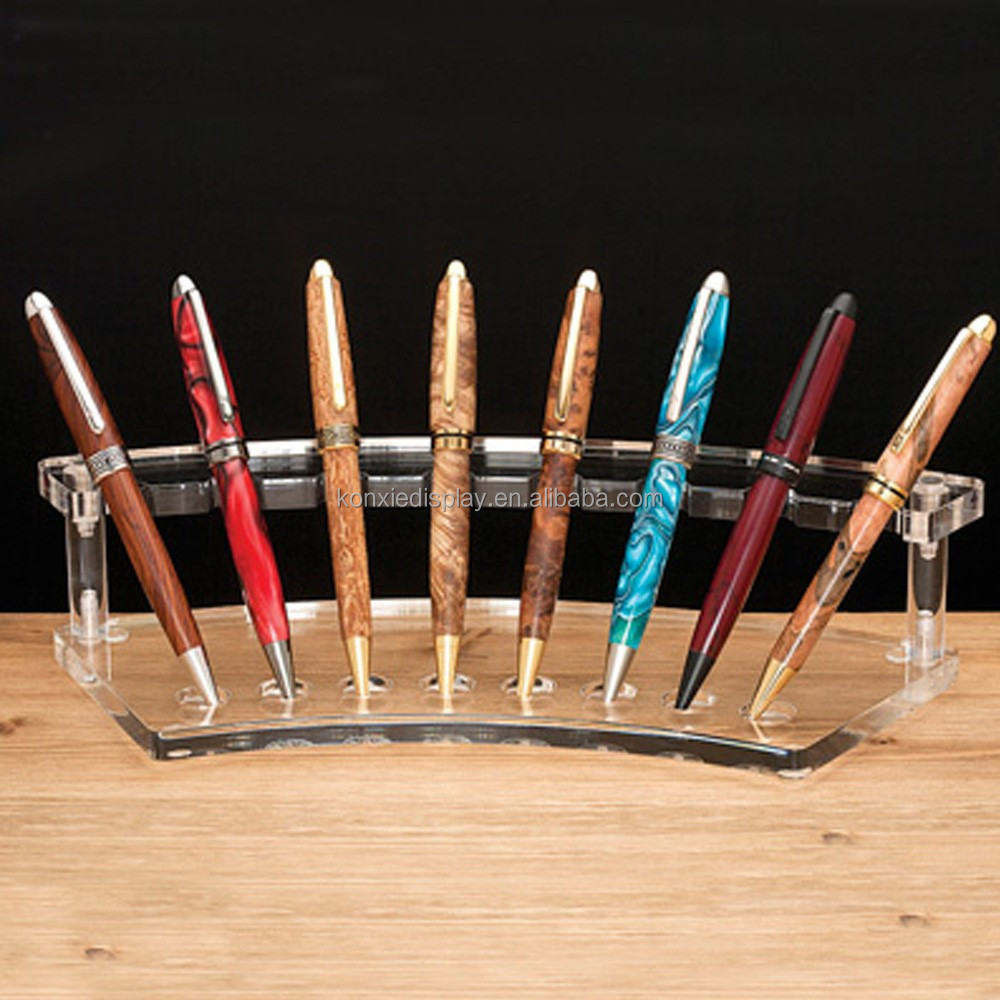 custom clear acrylic plastic pen holder