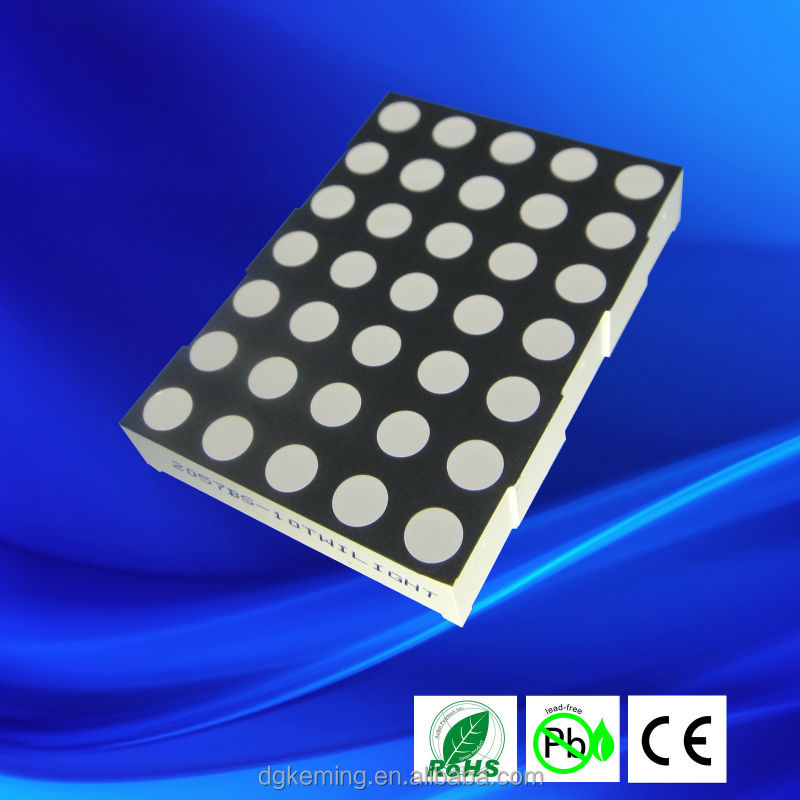 Ultra bright 5x7 array dot 3.0mm 1.9mm matrix round led display module