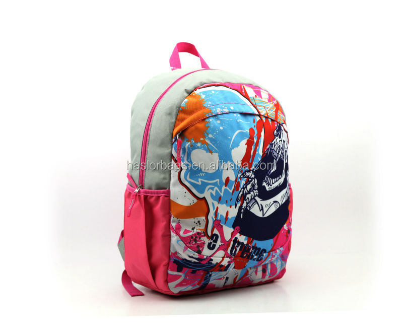 2015 popular colorful durable fancy pattern backpack with factory price