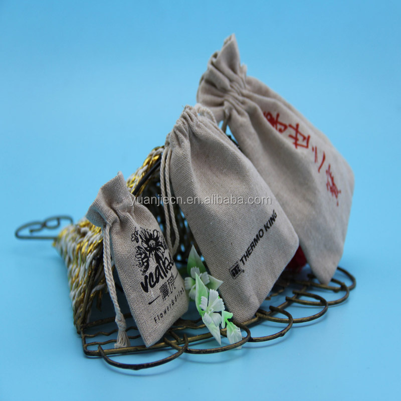 Fancy small drawstring jute tea bag