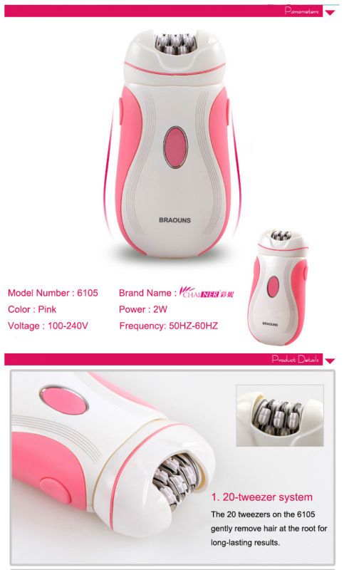 2014 CE New 3 head electric shaver lady's shaver hair remoal 6105問屋・仕入れ・卸・卸売り
