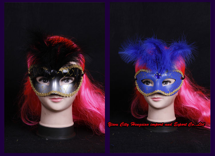 ホットの販売羽の面白い安い仮面舞踏会のマスク、 パーティーマスク仕入れ・メーカー・工場