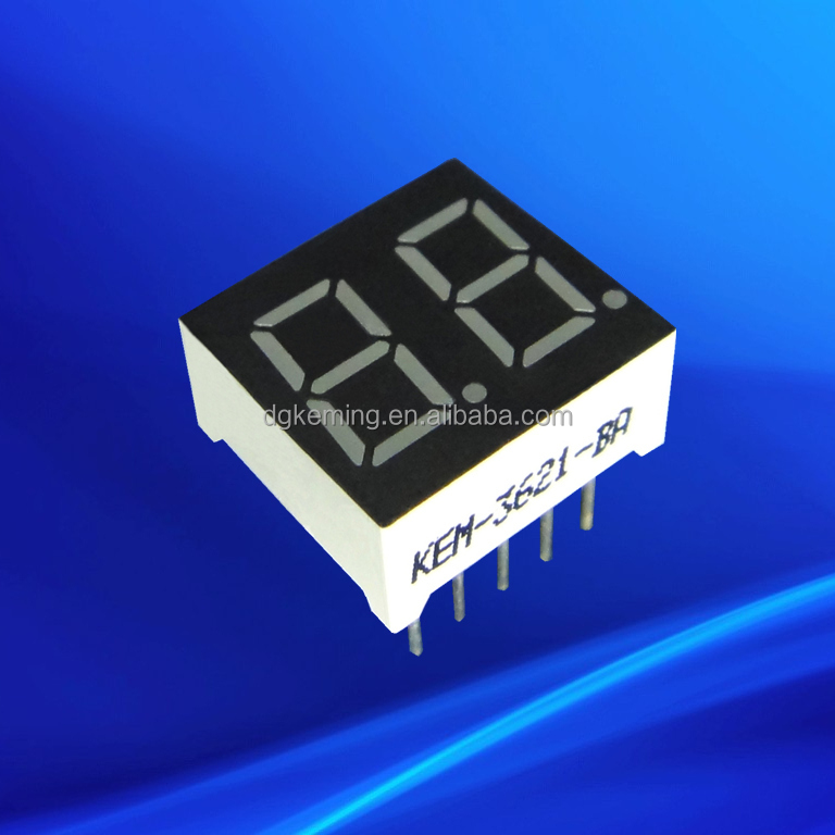 7 segment led display 0.36 inch digital 2 digit 0.36inch blue