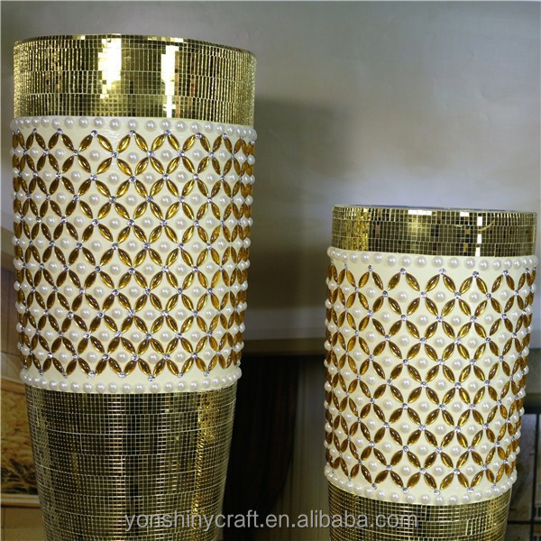 Chaozhou fábrica nuevo diseño de lujo de oro grandes jarrones de ...