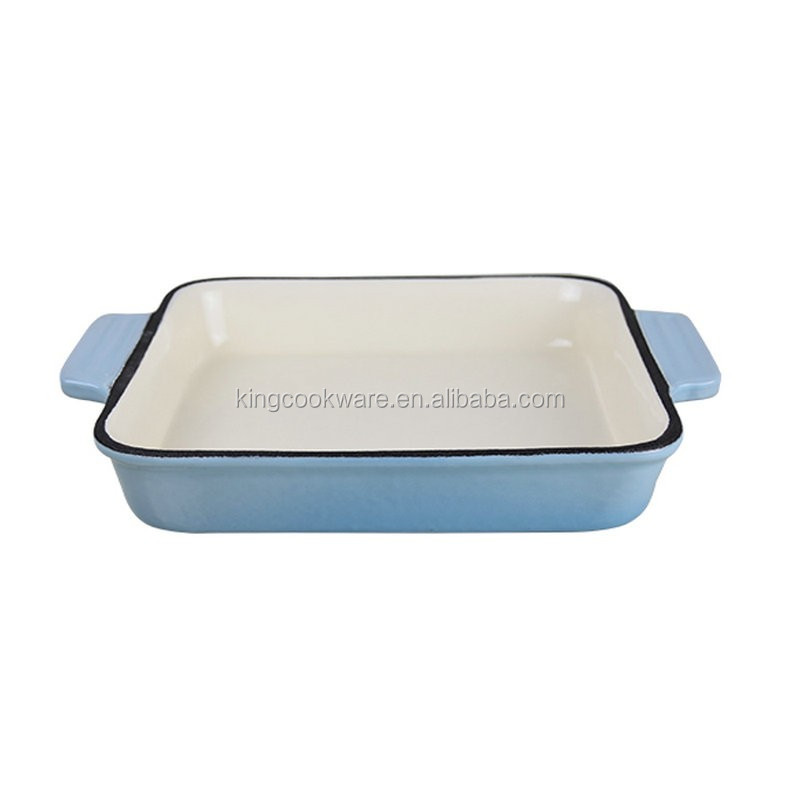 Square 33X23cm Orange Enamel Porcelain Cast Iron Roasting Pan Baking Pan  Tray Factory Cast Iron Cookware - China Cast Iron Roasting Pan and Cast  Iron Baking Pan price